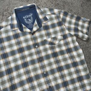 KUHL Response Mens Medium Plaid Green Short Sleeve Flap Pockets Snap Shirt